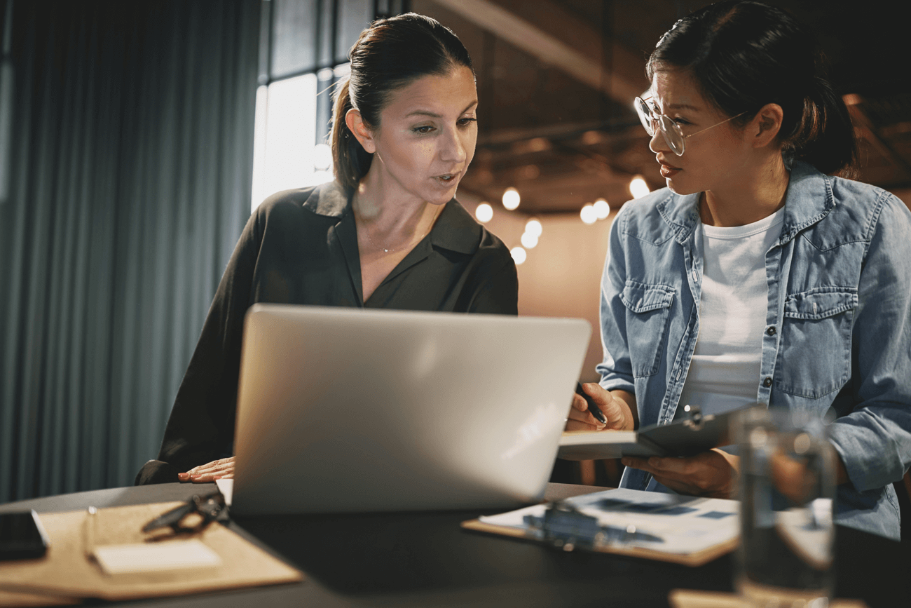 Fractional CMO collaborating with a client on marketing performanc